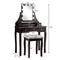 Costway Vanity Dressing Table Set w/ 10 Dimmable Bulbs Touch Switch Cushion Stool White\Black\Brown